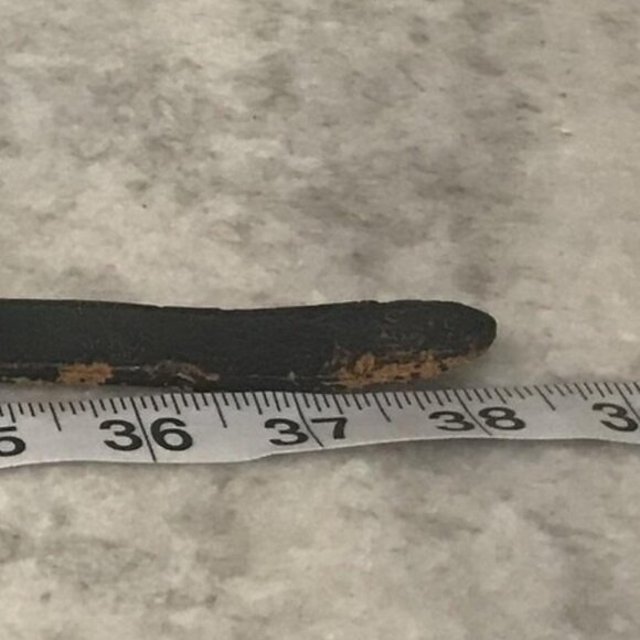 Dan Post Belt Women 32 Black Brown Cowhide Double Heart Buckle Western Rodeo USA - Picture 8 of 10